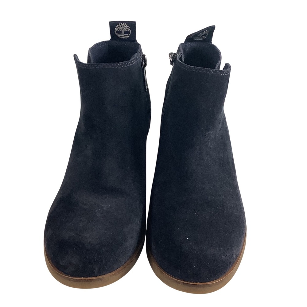 Timberland Sutherlin Bay Navy Blue Suede Ankle Boots A1SNH Womens 9.5 Zip Up